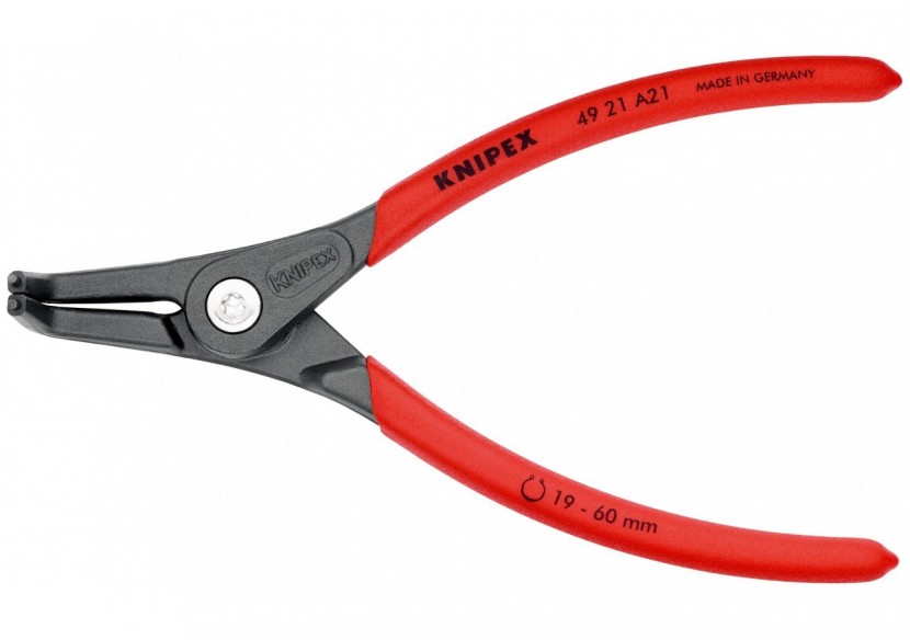 Pince de précision pour circlips extérieurs de 19 à 60mm - 165mm 90°- Gaines PVC - Knipex - 4921A21