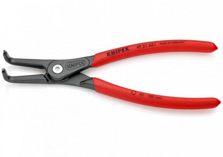 Pince de précision circlips extérieurs de 40 à 100mm - 210mm 90° - Gainage PVC - Knipex - 4921A31
