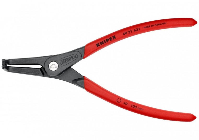 Pince de précision circlips extérieurs de 40 à 100mm - 210mm 90° - Gainage PVC - Knipex - 4921A31