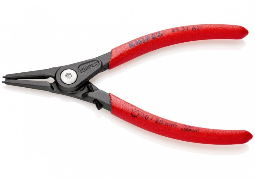 Pince circlips extérieurs de 10 à 25mm + vis de réglage - 140mm - Gainage PVC - Knipex - 4931A1