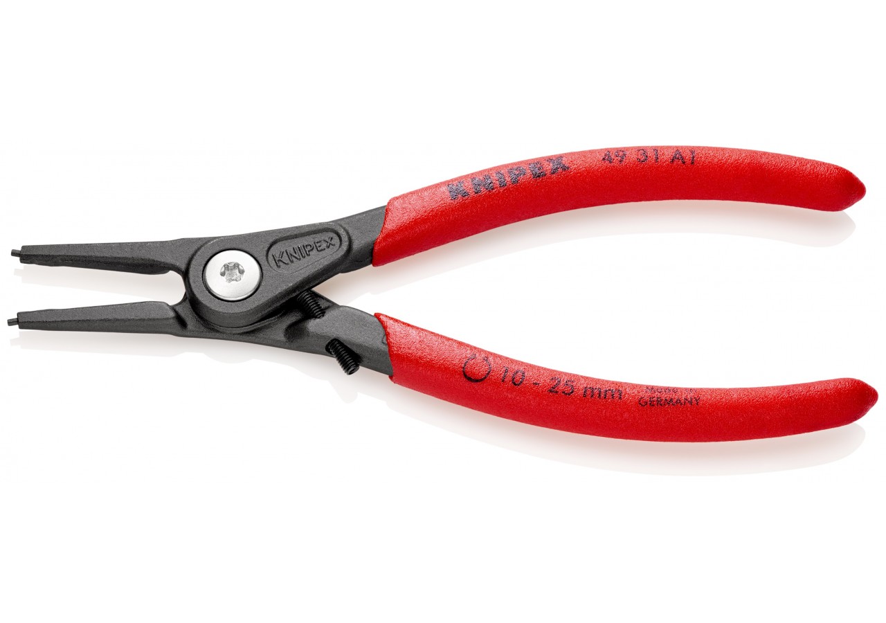 Pince circlips extérieurs de 10 à 25mm + vis de réglage - 140mm - Gainage PVC - Knipex - 4931A1