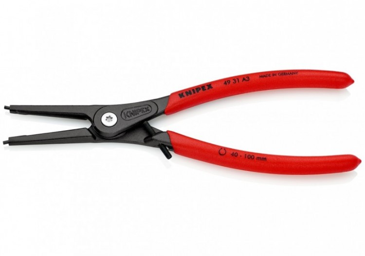 Pince circlips extérieurs de 40 à 100mm + vis de réglage - 180mm - Gainage PVC - Knipex - 4931A3 2