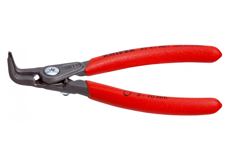 Pince circlips extérieurs de 3 à 10mm + vis de réglage - 130mm 90° - Gainage PVC - Knipex - 4941A01