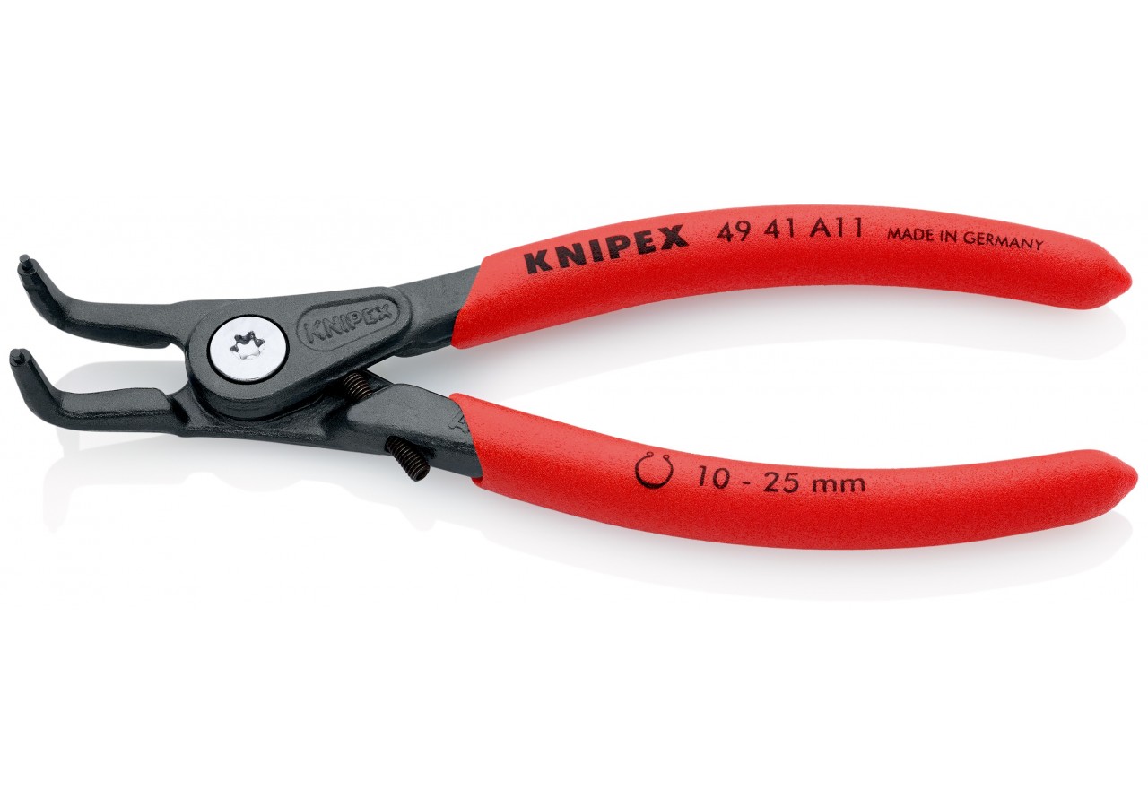 Pince circlips extérieurs de 10 à 25mm + vis de réglage - 130mm 90°- Gainage PVC - Knipex - 4941A11