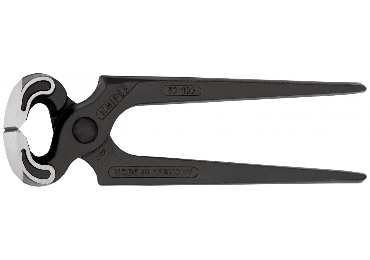 Tenaille Sollicitations extrêmes 180mm - Atramentisée noire, tête polie - 60 HRC - Knipex - 5000180