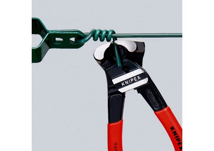 Pince coupante de devant démultipliée pour boulons 200mm - Gainage PVC - 64HRC - Knipex - 6101200