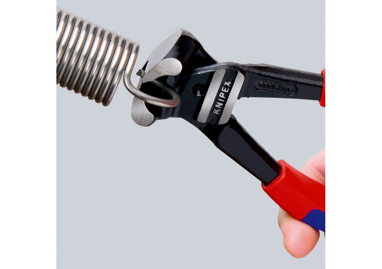 Pince coupante de devant démultipliée pour boulons 200mm - Bi-matière - 64 HRC - Knipex - 6102200