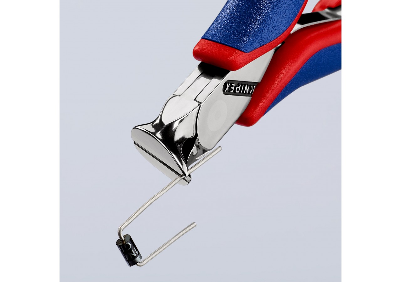 Pince coupante de devant oblique pour l'électronique 120mm 15° - Bi-matiére - Knipex - 6212120