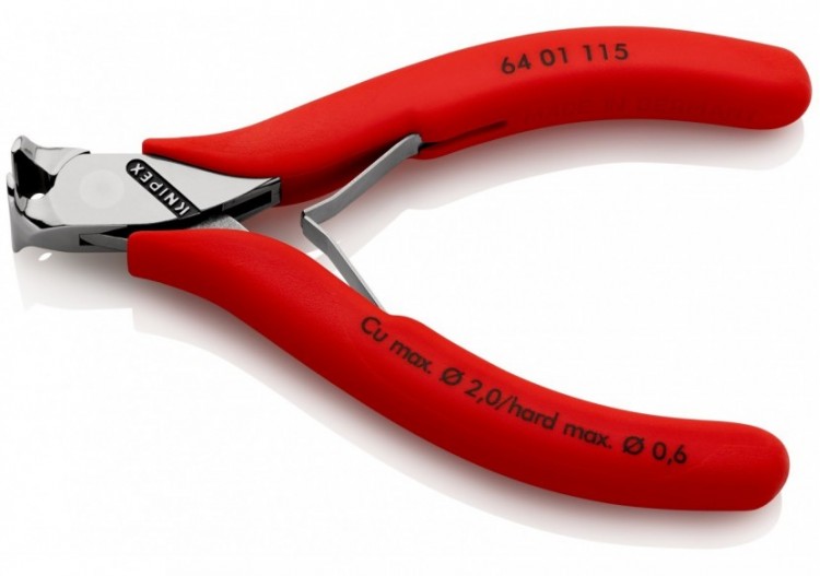 Pince coupante de devant petit biseau pour l'électronique 115mm 90° -Gainage PVC - Knipex - 6401115 2