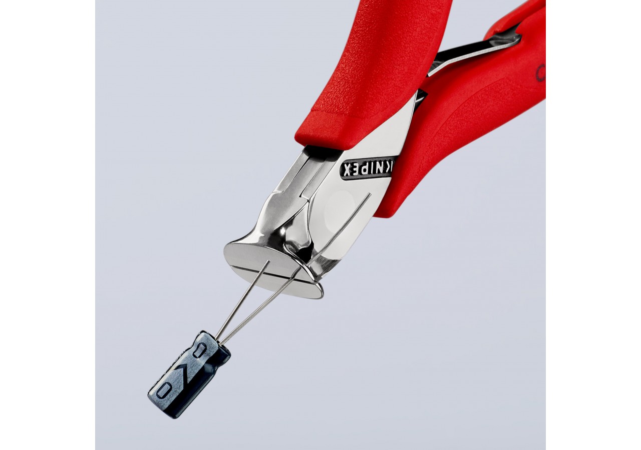 Pince coupante de devant petit biseau pour l'électronique 115mm 90° -Gainage PVC - Knipex - 6401115