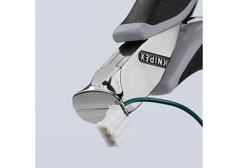 Pince coupante de devant sans biseau pour l'électronique 115mm - Bi-matière ESD - Knipex - 6402115ESD