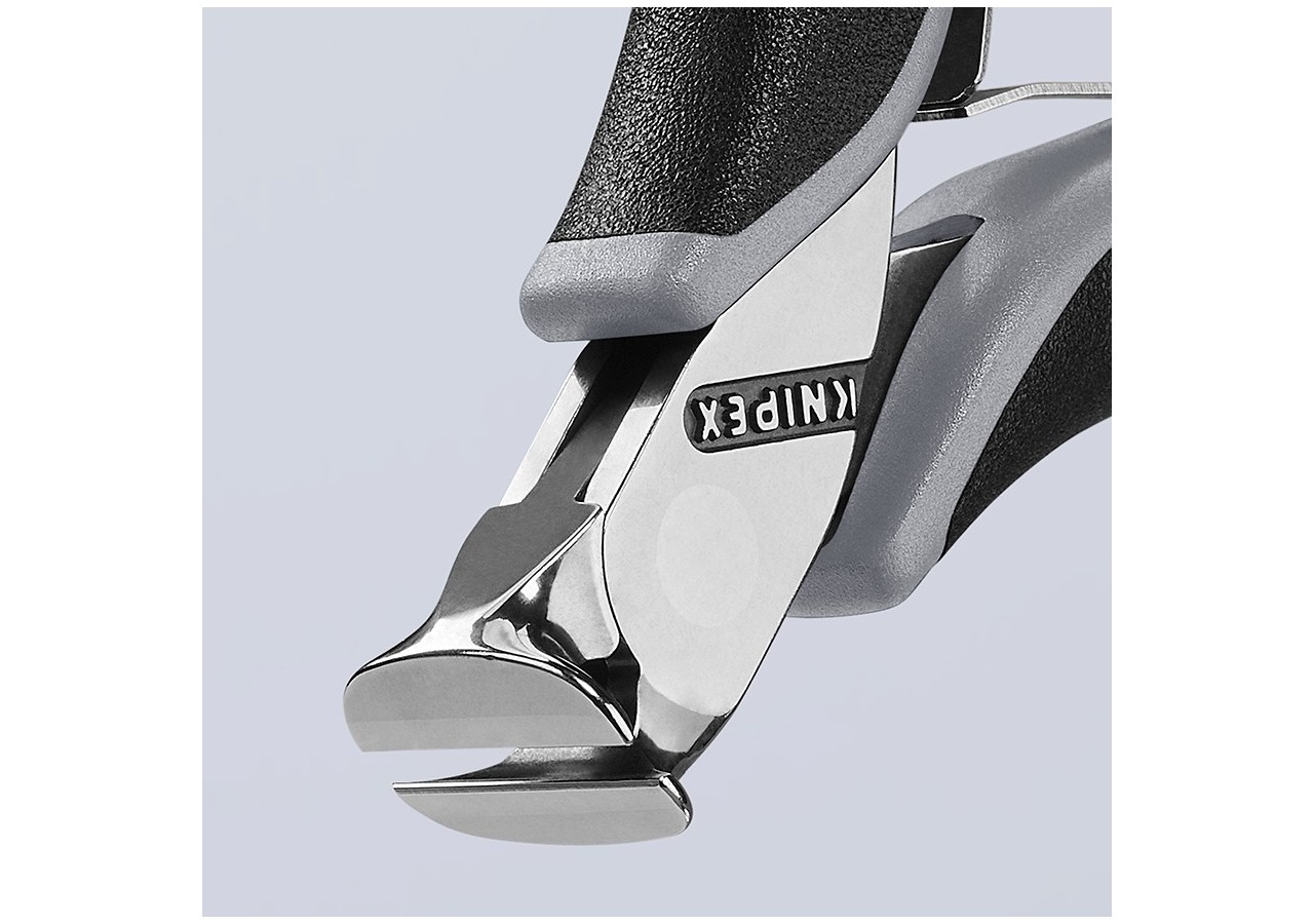 Pince coupante de devant sans biseau pour l'électronique 115mm - Bi-matière ESD - Knipex - 6402115ESD