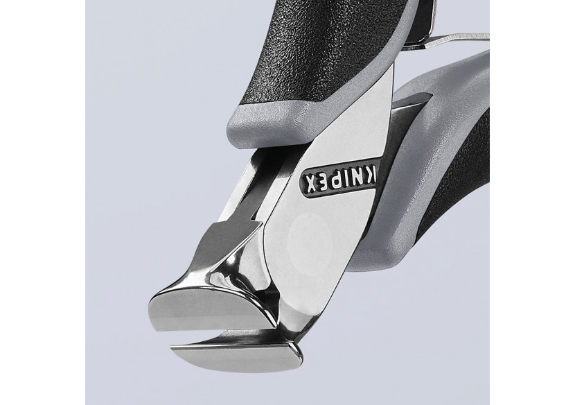 Pince coupante de devant sans biseau pour l'électronique 115mm - Bi-matière ESD - Knipex - 6402115ESD