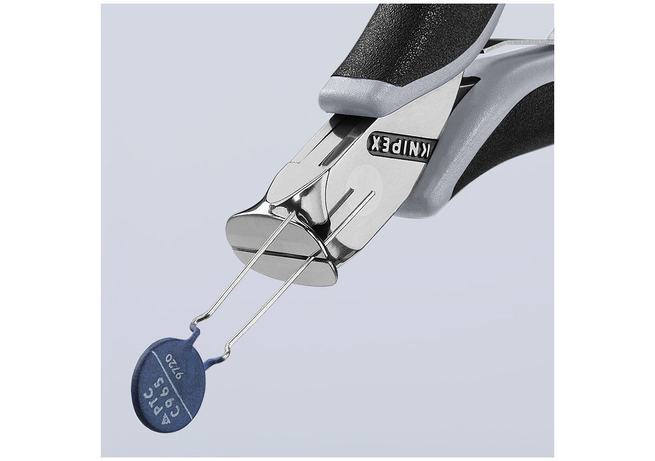 Pince coupante de devant sans biseau pour l'électronique 115mm 90°- Bi-mat. ESD - Knipex - 6412115ESD