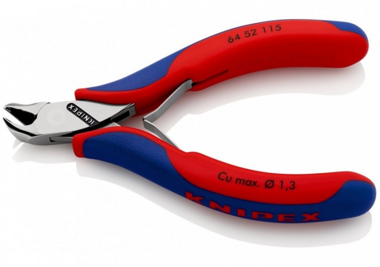 Pince coupante de devant sans biseau pour l'électronique 115mm 27° - Bi-matière - Knipex - 6452115 2