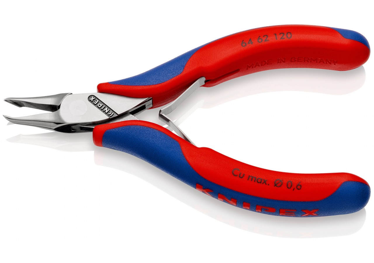Pince coupante de devant petit biseau pour l'électronique 120mm 65° - Bi-matière - Knipex - 6462120