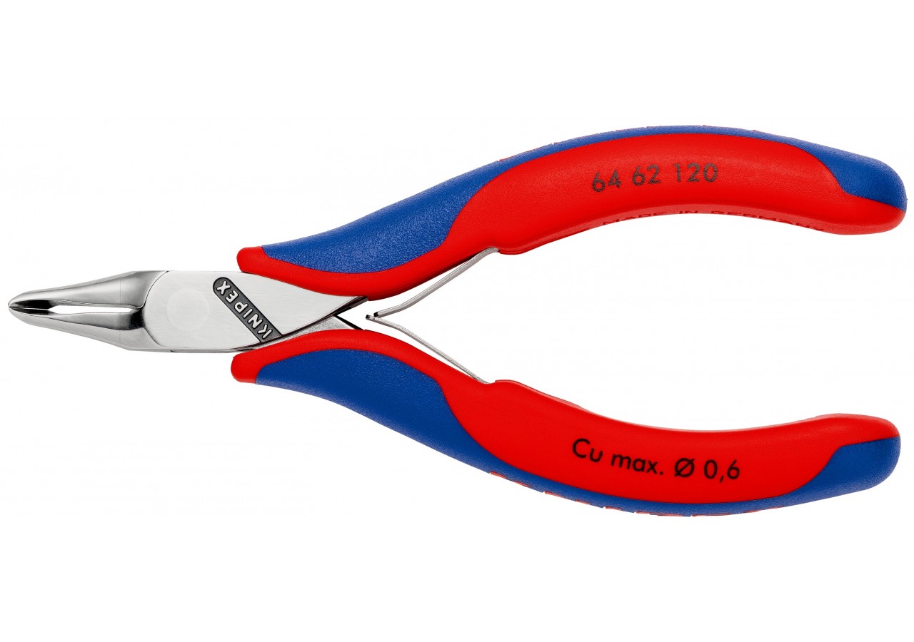Pince coupante de devant petit biseau pour l'électronique 120mm 65° - Bi-matière - Knipex - 6462120