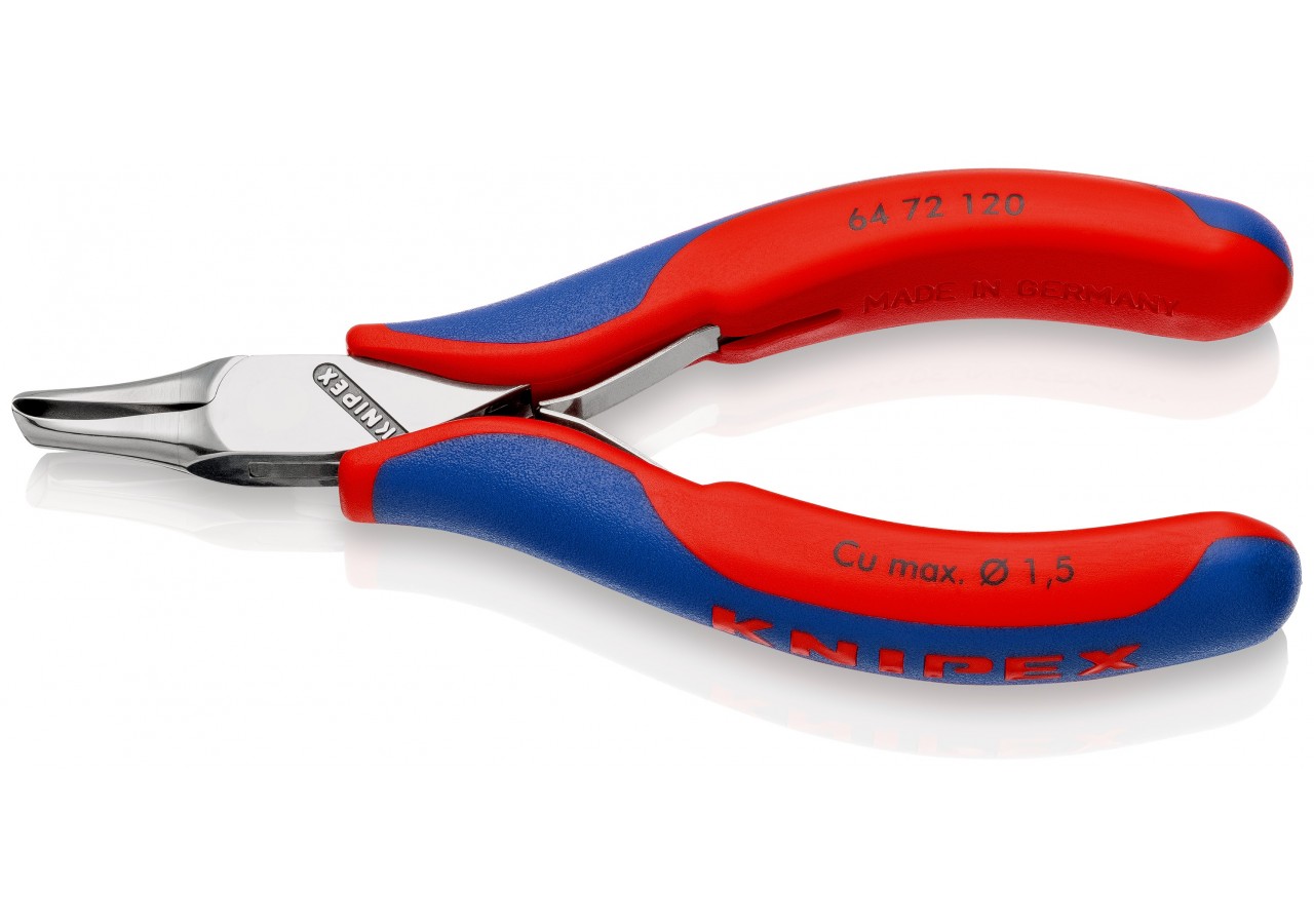 Pince coupante de devant petit biseau pour l'électronique 120mm 35° - Bi-matière - Knipex - 6472120