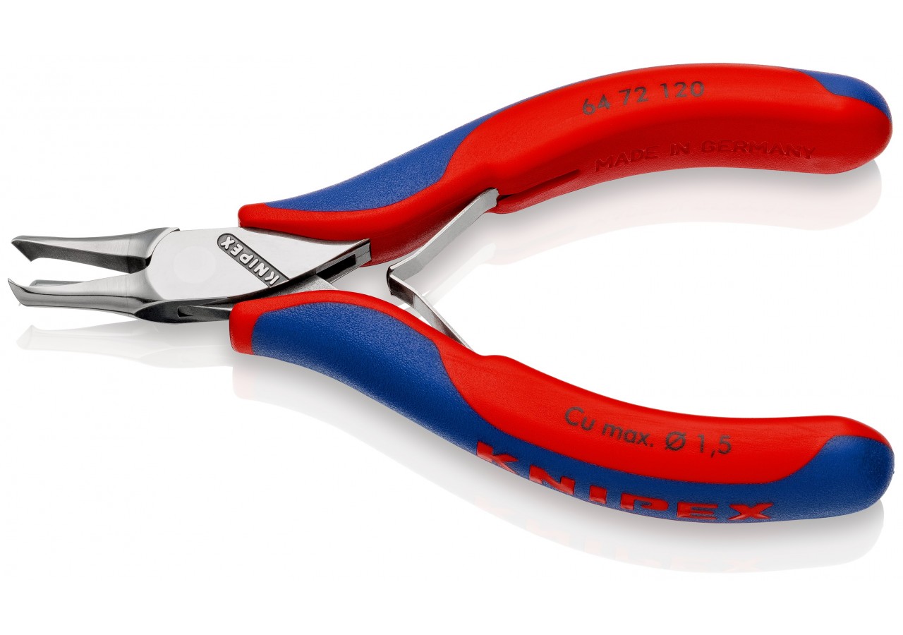 Pince coupante de devant petit biseau pour l'électronique 120mm 35° - Bi-matière - Knipex - 6472120