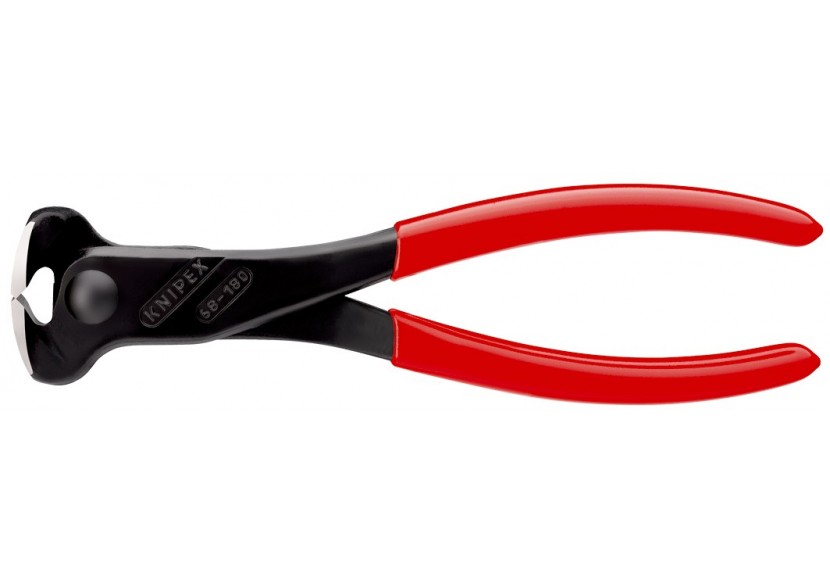 Pince coupante de devant démultipliée à tête large 180mm - Gainage PVC -61 HRC - Knipex - 6801180