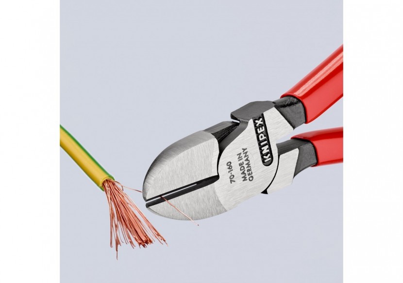 Pince coupante de côté multiusage 160mm - Tête étroite - Gainage PVC - 62 HRC - Knipex - 7001160