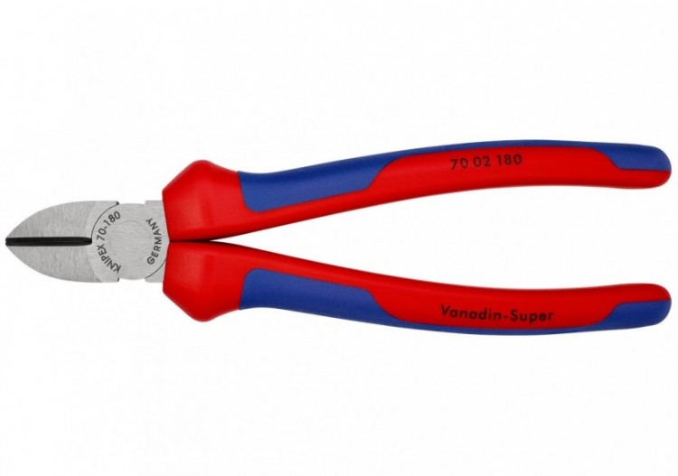 Pince coupante de côté multiusage 180mm - Tête étroite - Bi-matière - 62 HRC - Knipex - 7002180 2