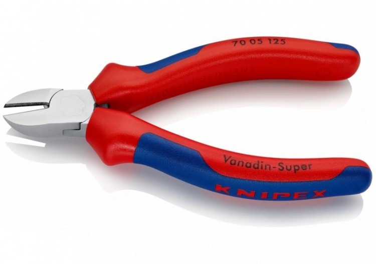 Pince coupante de côté multiusage 125mm - Tête étroite - Bi-matière - Chromée - Knipex - 7005125 2
