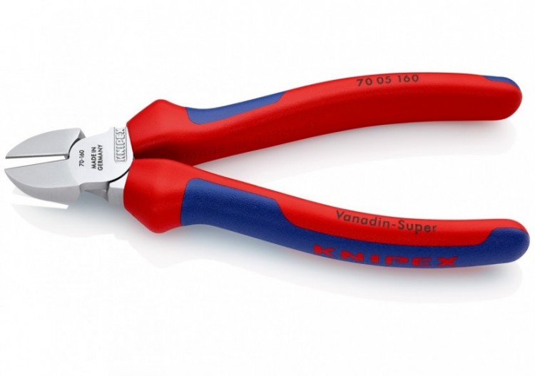 Pince coupante de côté multiusage tête étroite 160mm - Bi-matière - Chromée - Knipex - 7005160 2