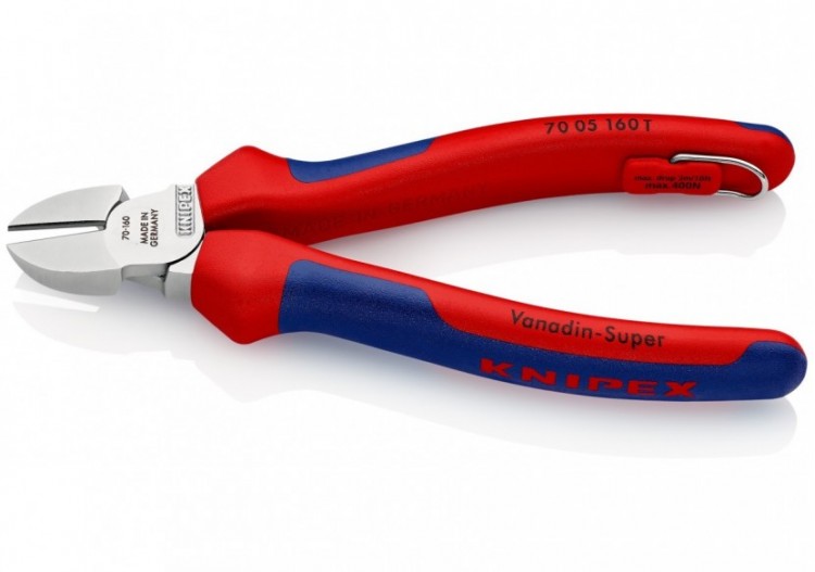 Pince coupante de côté multiusage 160mm - Bi-matière - Chromée - Antichute - Knipex - 7005160T 2