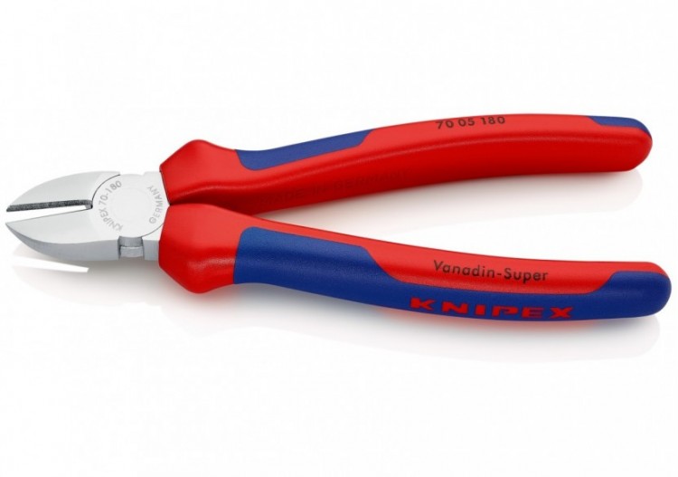 Pince coupante de côté multiusage tête étroite 180mm - Bi-matière - Chromée - Knipex - 7005180 2