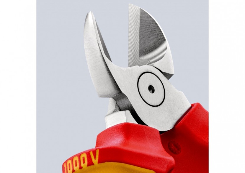 Pince coupante de côté multiusage tête étroite 160mm Bi-matière - Chromée 1000V - Knipex - 7006160