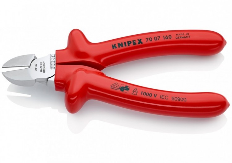 Pince coupante de côté multiusage 160mm - Gainage surmoulé 1000V - Chromée - Knipex - 7007160 2