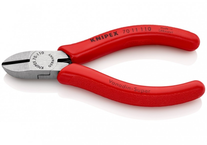 Pince coupante de côté multiusage avec ressort 110mm - Gainage PVC - 62 HRC - Knipex - 7011110