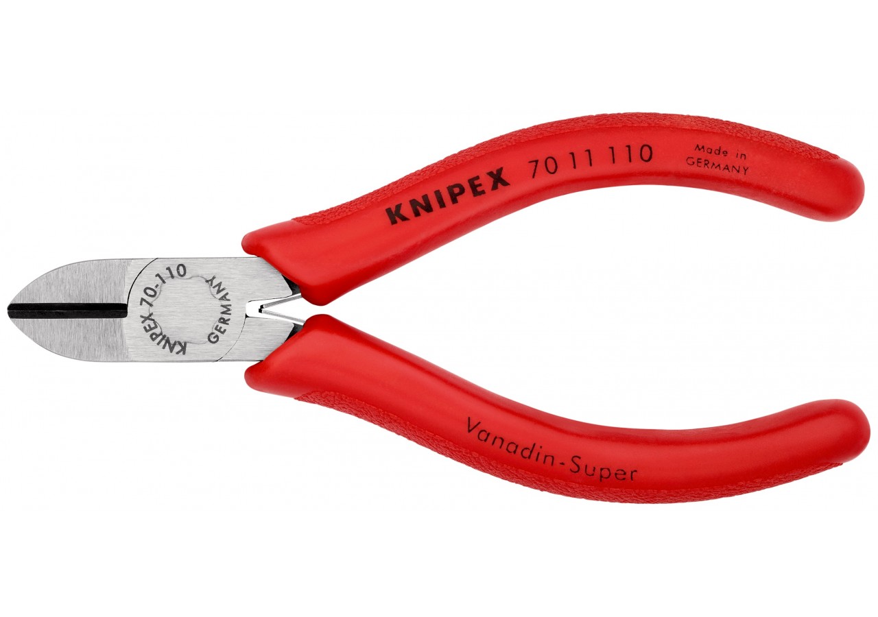 Pince coupante de côté multiusage avec ressort 110mm - Gainage PVC - 62 HRC - Knipex - 7011110
