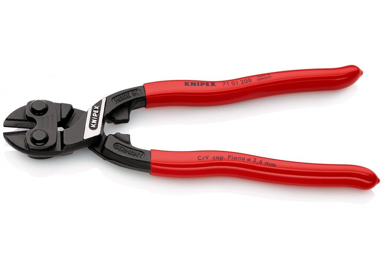 Pince coupe-boulon compact CoBolt® 200mm - Gainage PVC - 64 HRC - Knipex - 7101200