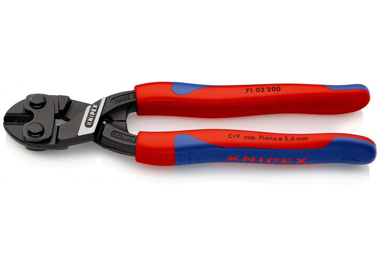 Pince coupe-boulon compact CoBolt® 200mm - Bi-matière - 64 HRC - Knipex - 7102200