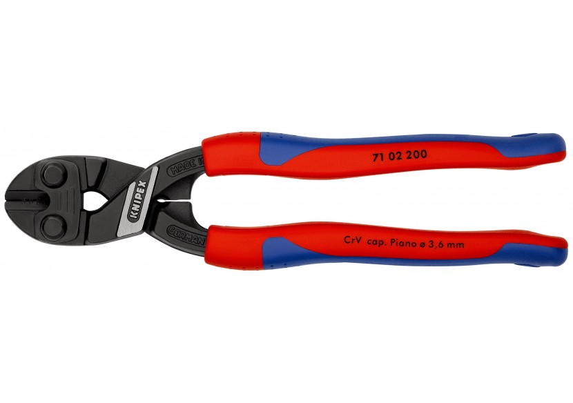 Pince coupe-boulon compact CoBolt® 200mm - Bi-matière - 64 HRC - Knipex - 7102200