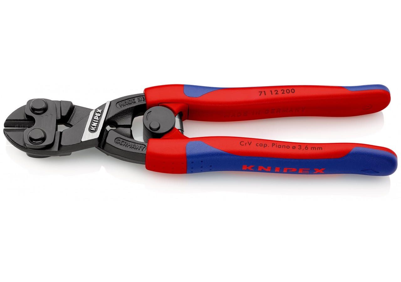 Pince coupe-boulon compact CoBolt® 200mm avec ressort - Bi-matière - Knipex - 7112200
