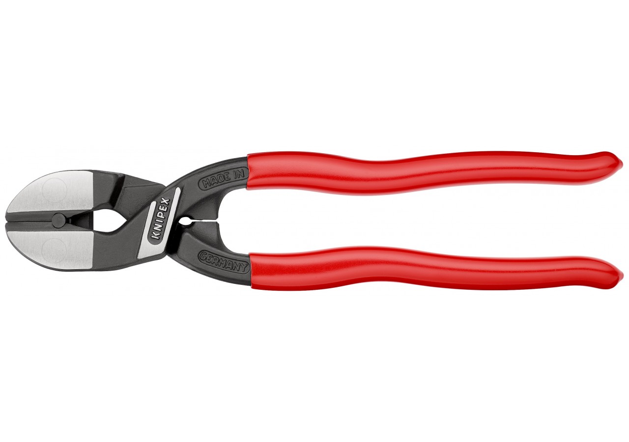 Pince coupe-boulon compact CoBolt® 200mm coudée à 20° - Gainage PVC - Knipex - 7121200