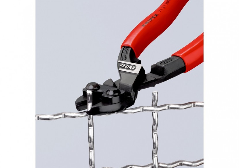 Pince coupe-boulon compact CoBolt® 200mm coudée à 20° - Gainage PVC - Knipex - 7121200