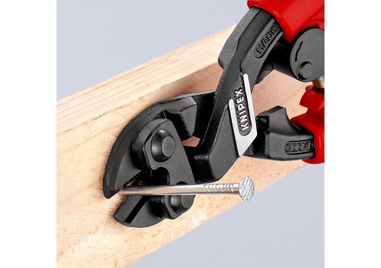 Pince coupe-boulon CoBolt® 200mm coudée à 20° avec ressort - Bi-matière - Knipex - 7122200