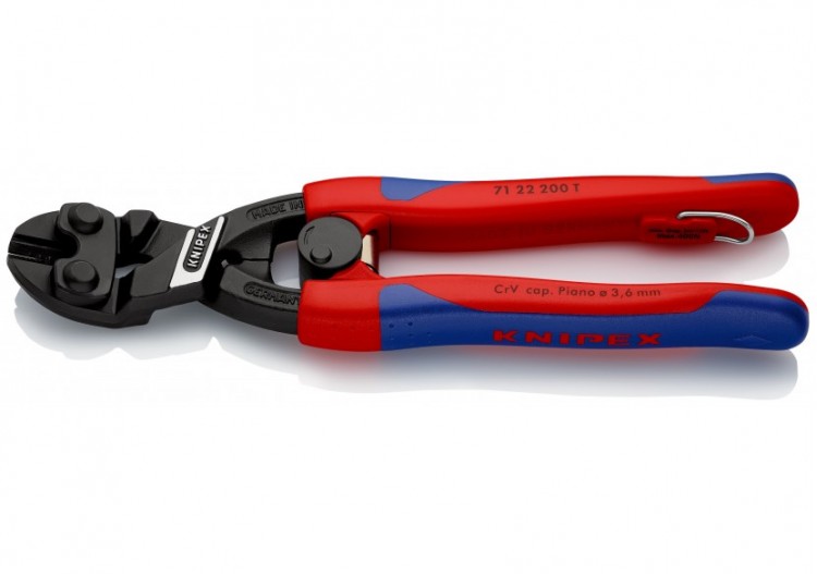 Pince coupe-boulon CoBolt® 200mm à 20° avec ressort - Bi-matière - Antichute - Knipex - 7122200T 2