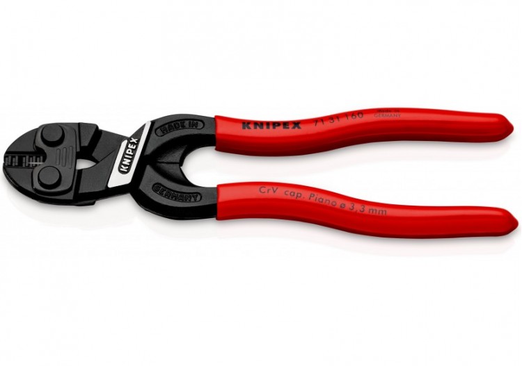 Coupe-boulon compact CoBolt® avec profil de coupe ajouré - 160mm - Gainage PVC - Knipex - 7131160