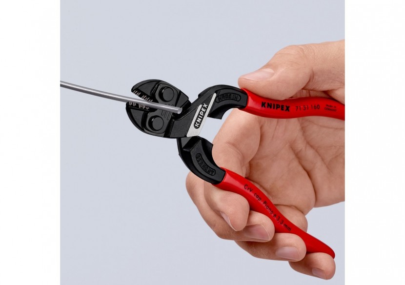 Coupe-boulon compact CoBolt® avec profil de coupe ajouré - 160mm - Gainage PVC - Knipex - 7131160