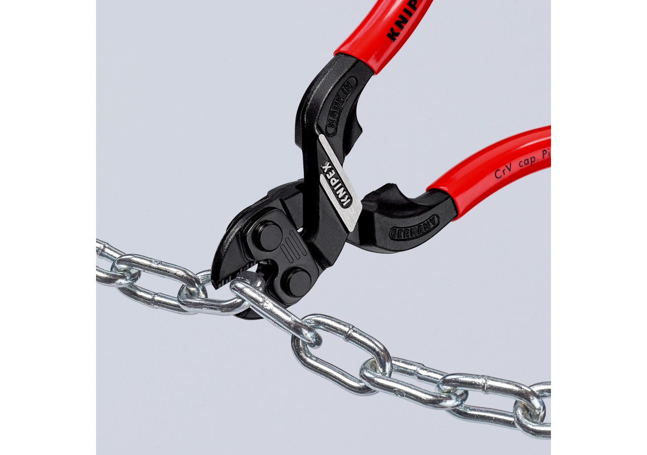 Coupe-boulon compact CoBolt® avec profil de coupe ajouré - 160mm - Gainage PVC - Knipex - 7131160