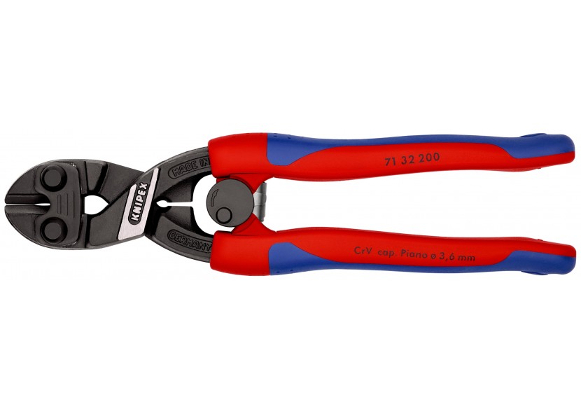 Pince coupe-boulon CoBolt® profil de coupe ajouré 200mm - Bi-matière - 64 HRC - Knipex - 7132200