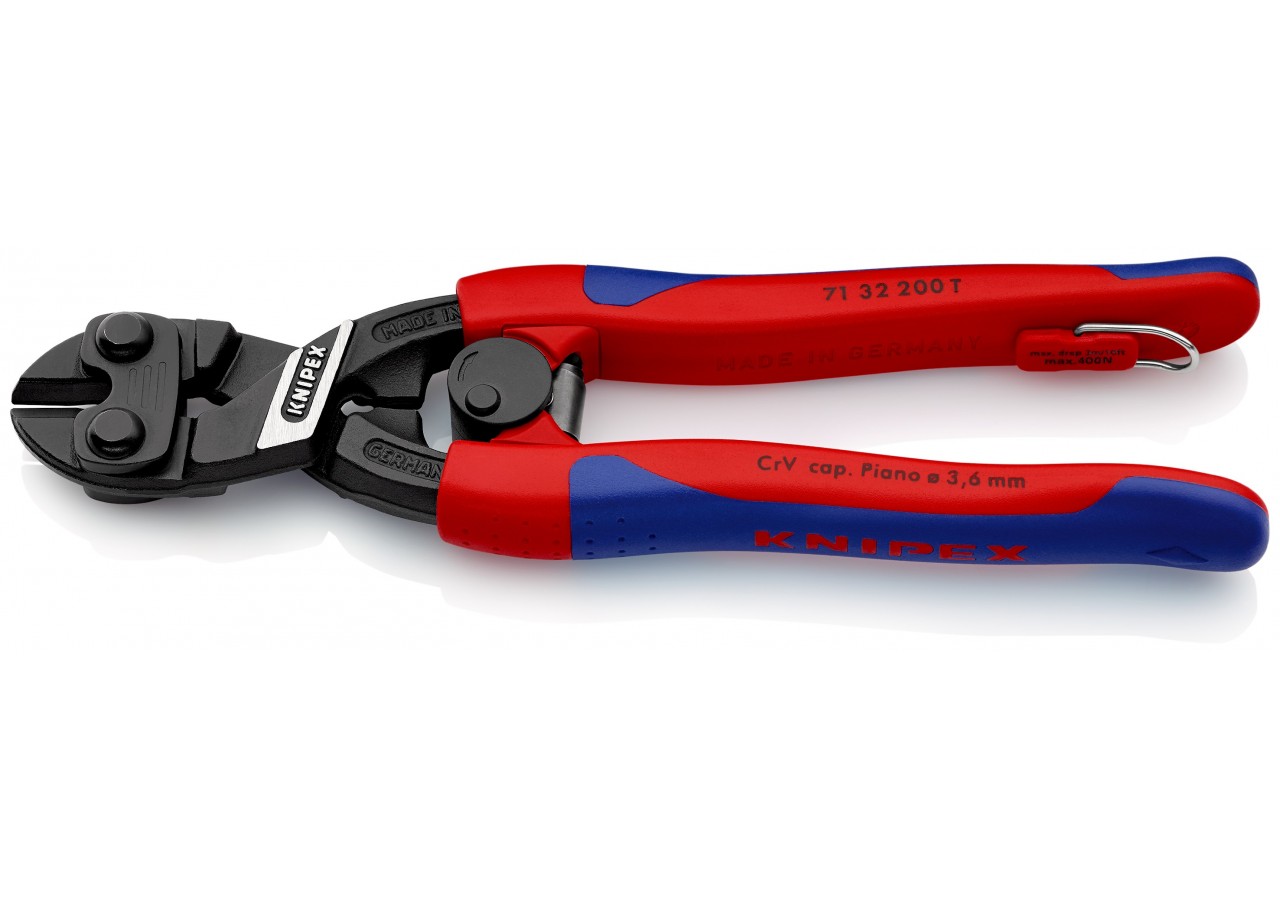 Pince coupe-boulon CoBolt® profil de coupe ajouré 200mm Bi-matière Antichute - Knipex - 7132200T