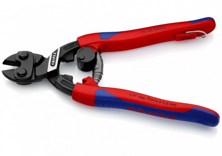 Pince coupe-boulon CoBolt® profil de coupe ajouré 200mm Bi-matière Antichute - Knipex - 7132200T 2