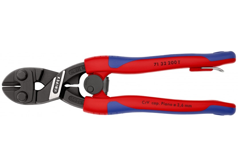 Pince coupe-boulon CoBolt® profil de coupe ajouré 200mm Bi-matière Antichute - Knipex - 7132200T