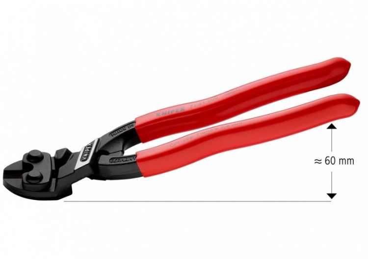 Pince coupe-boulon CoBolt® profil de coupe ajouré 200mm à 20° - Gainage PVC - Knipex - 7141200 2